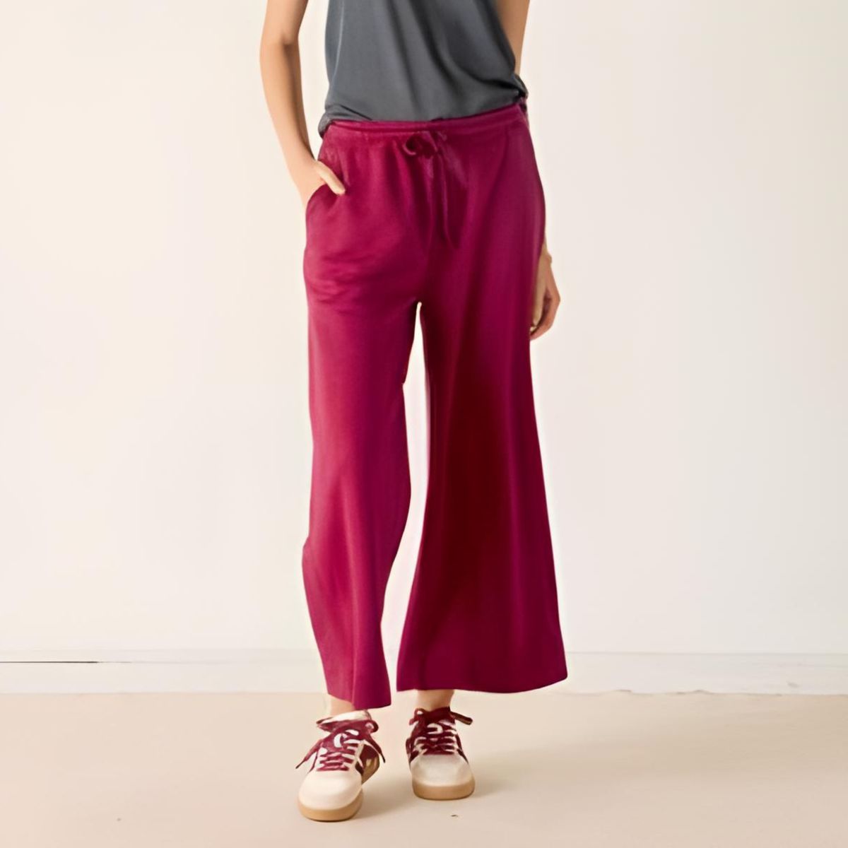 Mersea Frenchie Wide Leg Pant - Winterberry