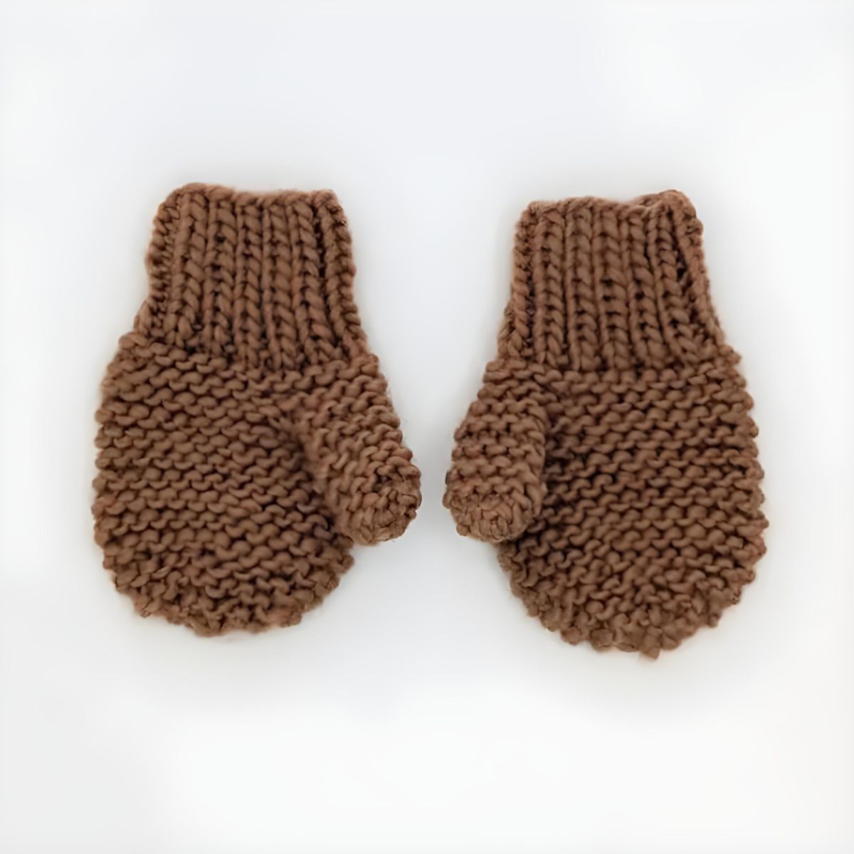 Huggalugs Garter Stitch Baby Mittens - 6-24 months