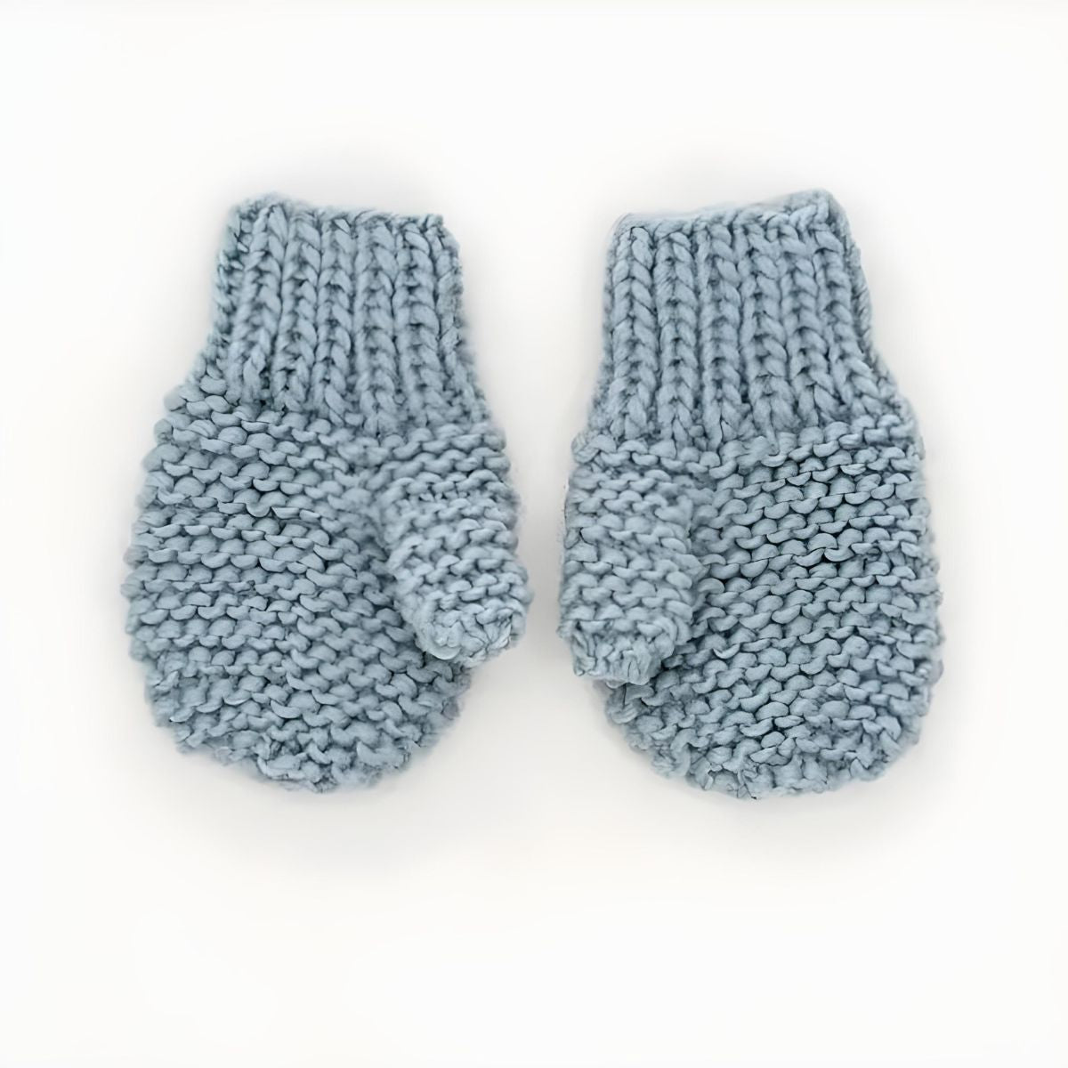 Huggalugs Garter Stitch Baby Mittens - 6-24 months