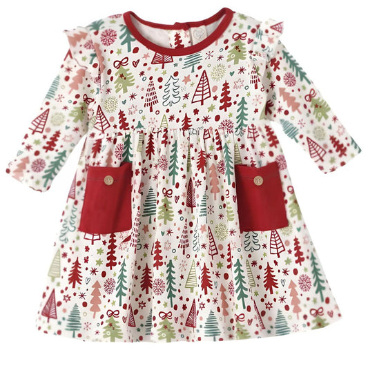 Tesa Babe Cozy Christmas Pocket Dress - 12-18mo