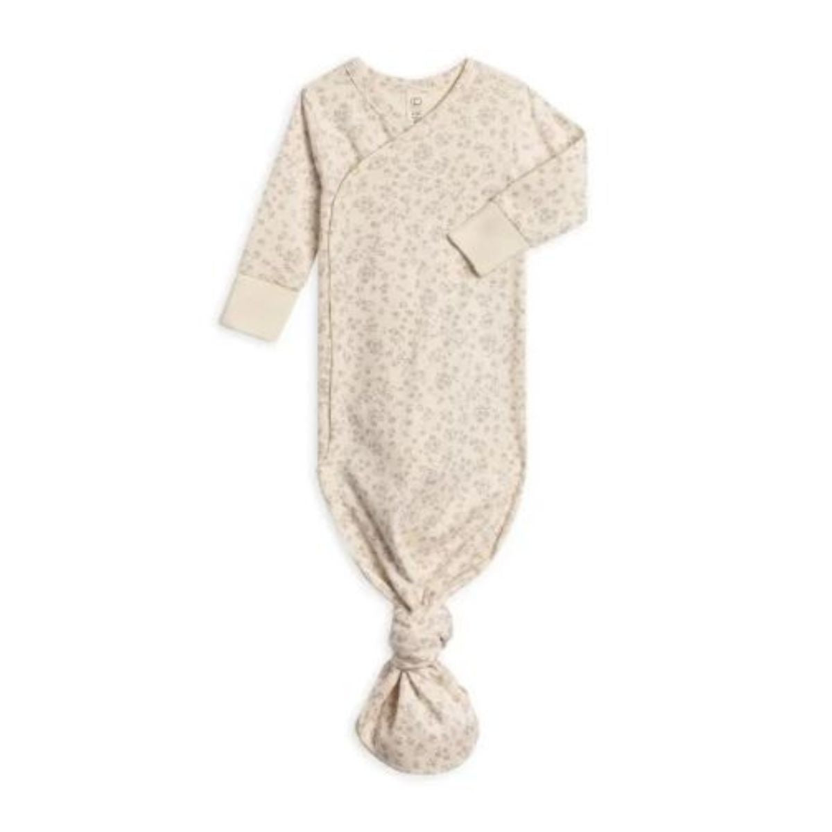 Colored Organics Newborn Indy Kimono Gown - Maria Floral / Lilla