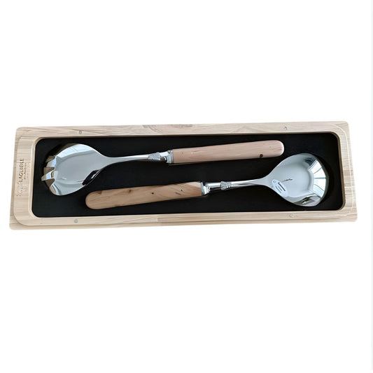 Laguiole en Aubrac Juniper Salad Server Set