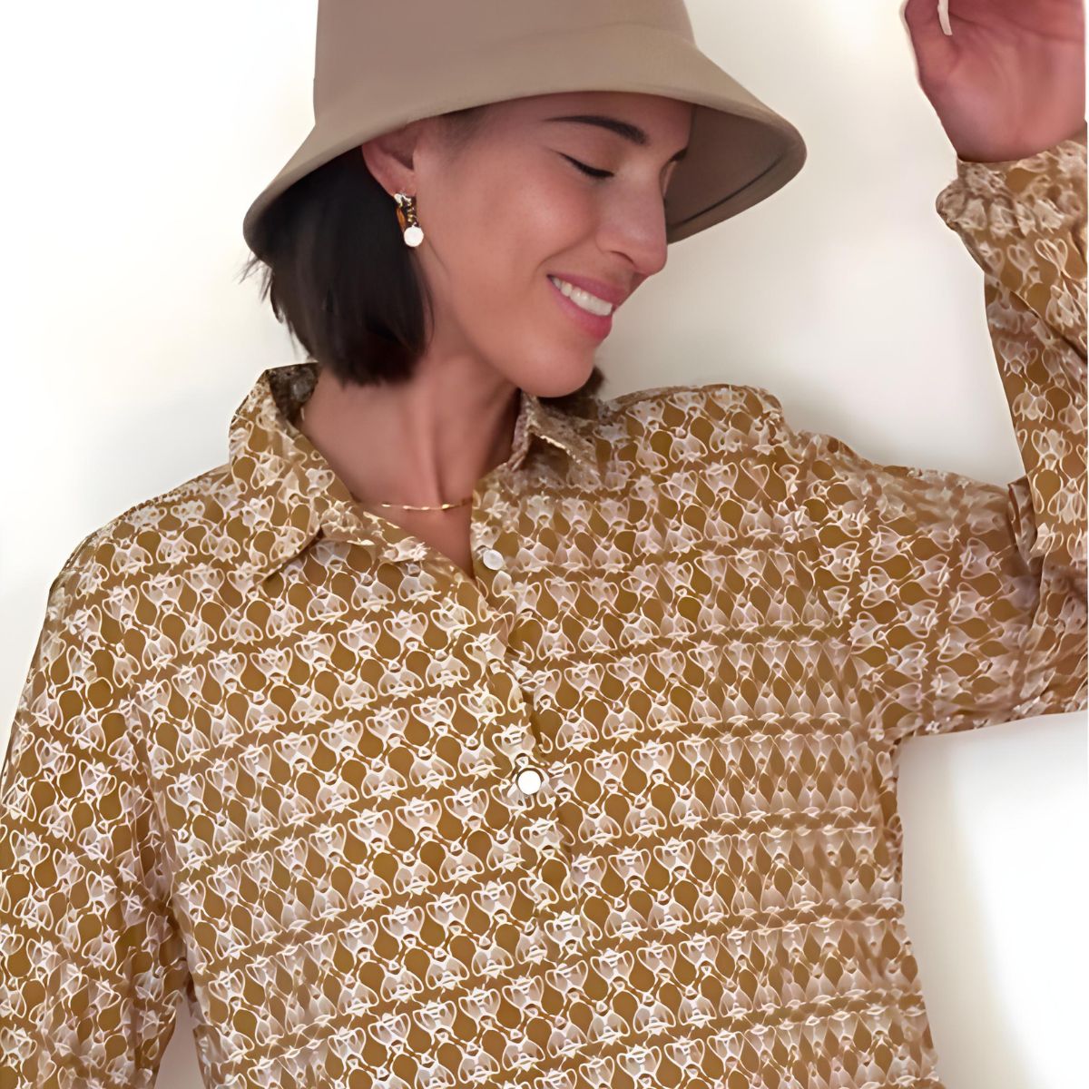 ... and for Good Boyfriend Long Sleeve ShirtDress - Bee Happy Honeycomb