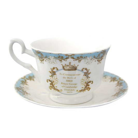 Roy Kirkham Prince George Commemorative Fine Bone China Jumbo Cup & Saucer Set