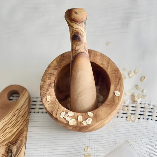 Olive Wood Small Pestle and Mortar
