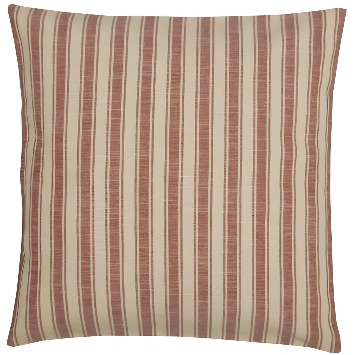Market Place Red Ticking Stripe Pillow Cover with Insert
