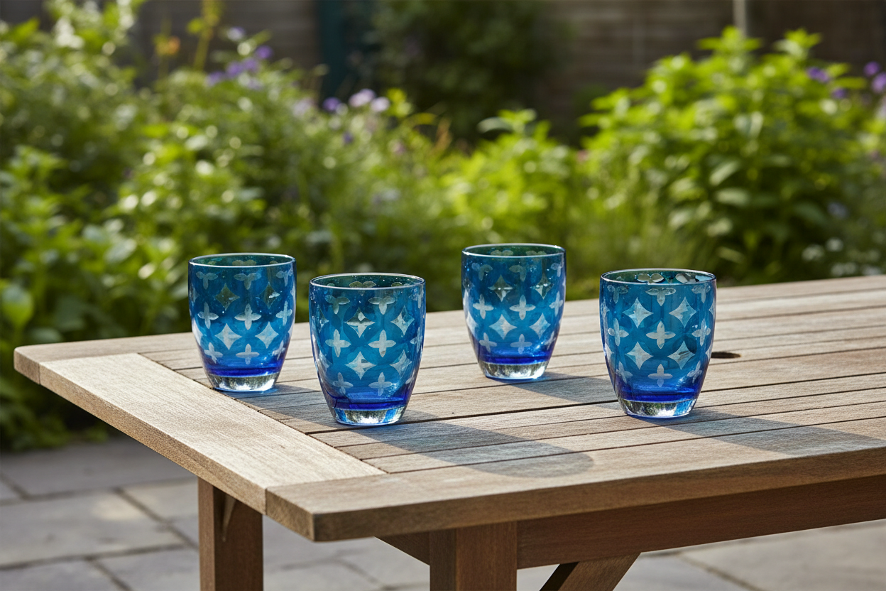 Le Cadeaux Small Palazzio Teal Acrylic Tumbler Single