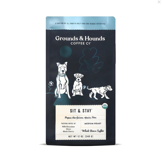 Grounds & Hounds Sit & Stay™ Medium-Dark Roast Blend Coffee - Whole Bean