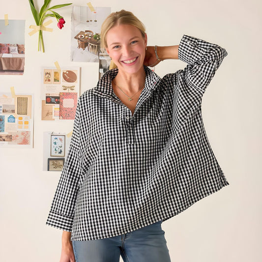 Mersea Emerson Top - Checkered Black