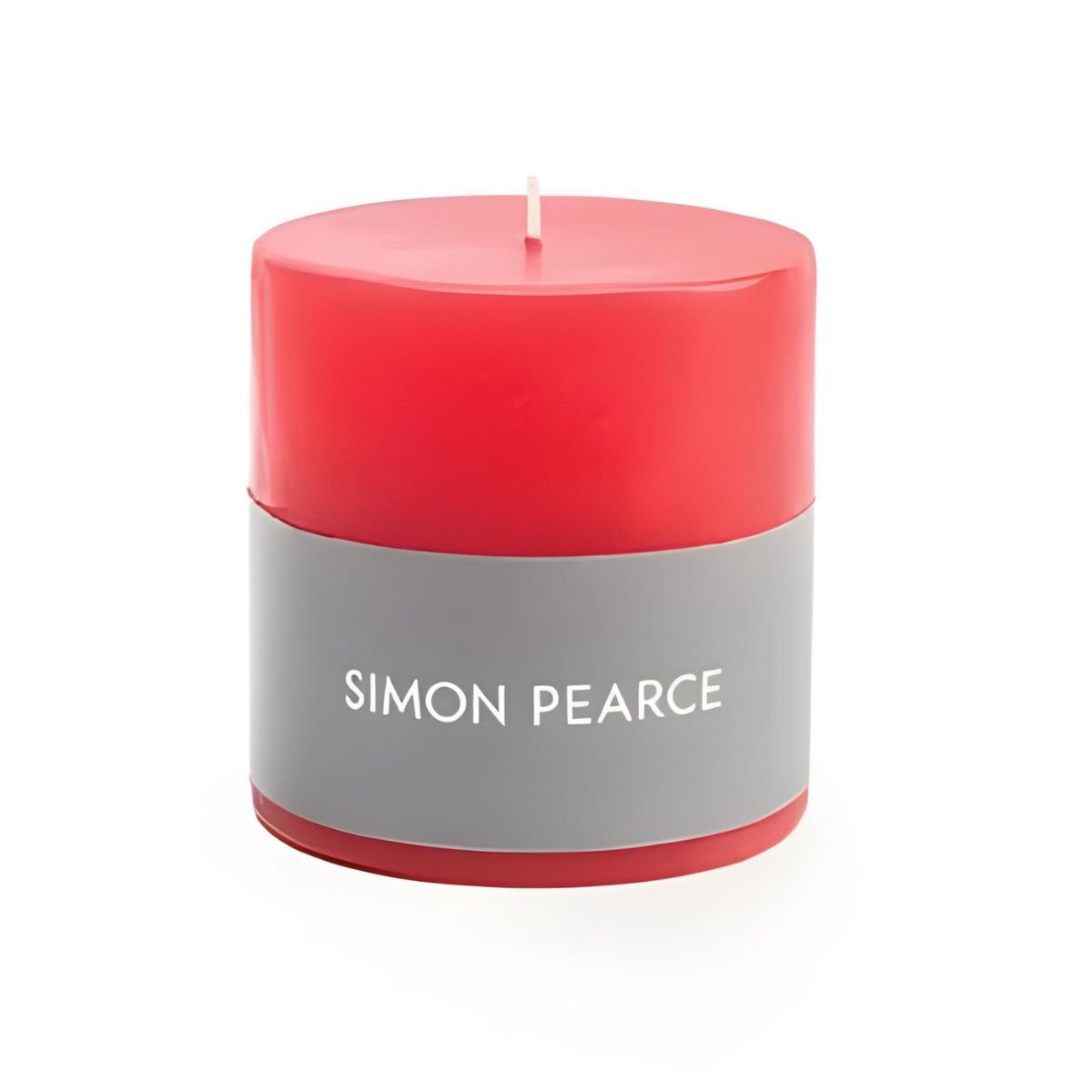 Simon Pearce Holiday Red Pillar Candle 3x3