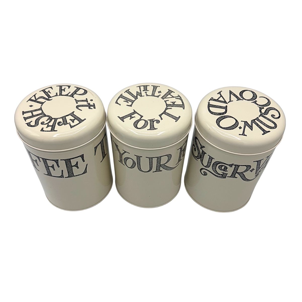 Emma Bridgewater Set of 3 Tea, Coffee, Sugar Caddies