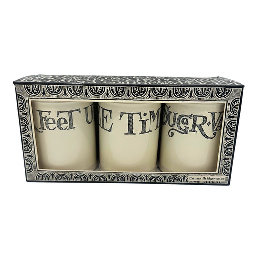 Emma Bridgewater Set of 3 Tea, Coffee, Sugar Caddies