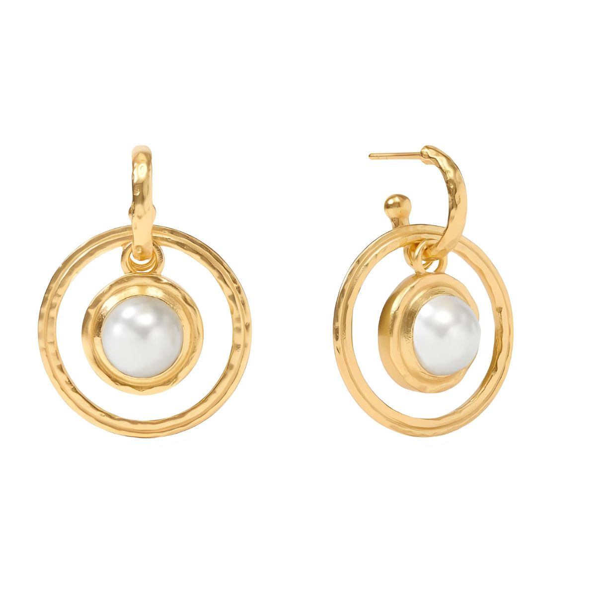 Julie Vos Astor 6-in-1 Gold Charm Earrings - Pearl