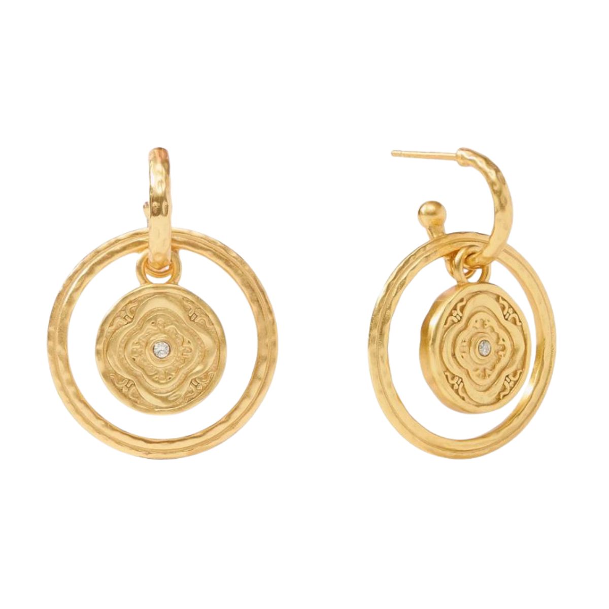Julie Vos Astor 6-in-1 Gold Charm Earrings - Pearl