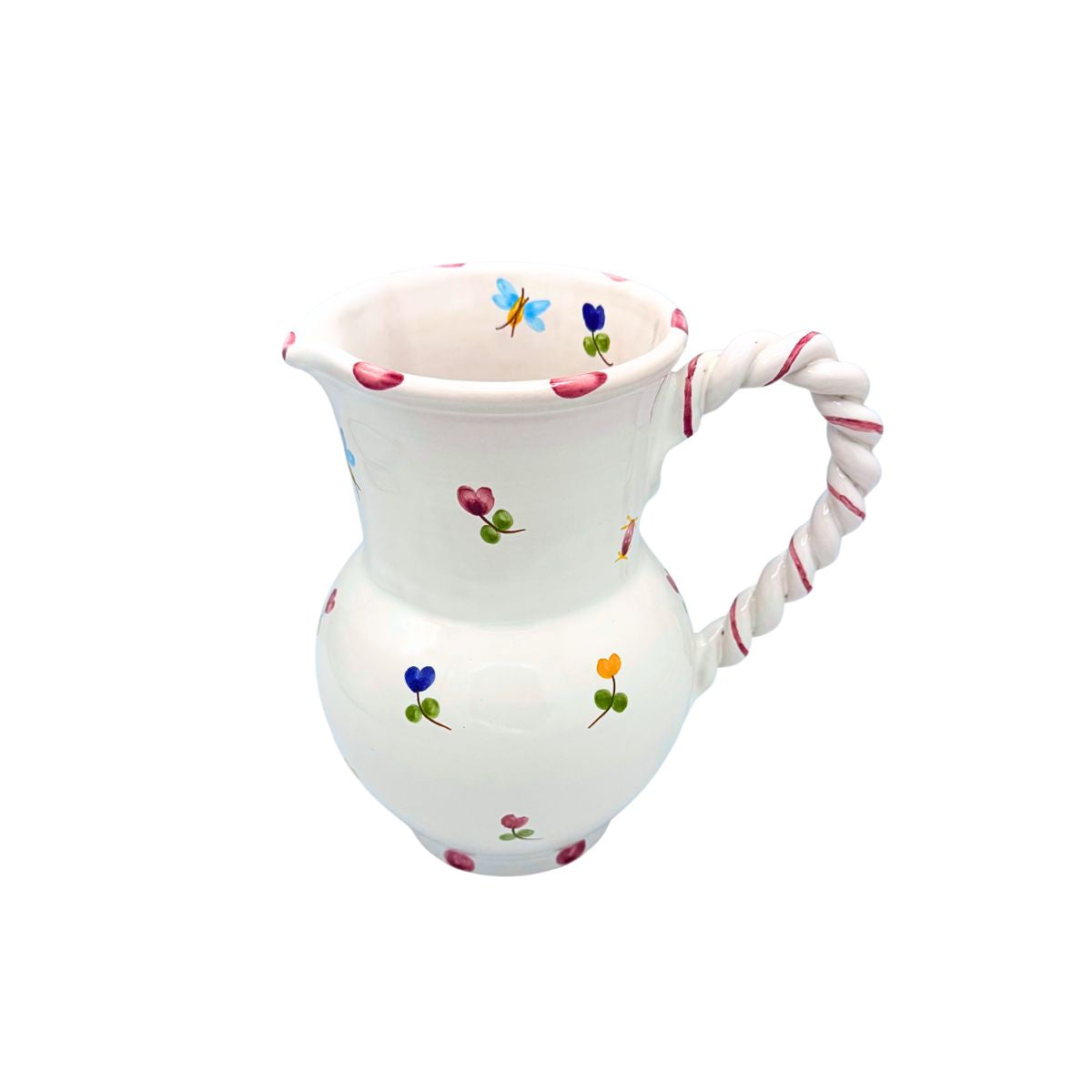 Faienceries D'Art de Malicorne Mille Fleurs Pitcher - Red - Retired