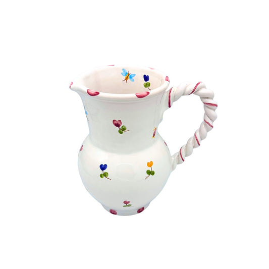 Faienceries D'Art de Malicorne Mille Fleurs Pitcher - Red - Retired