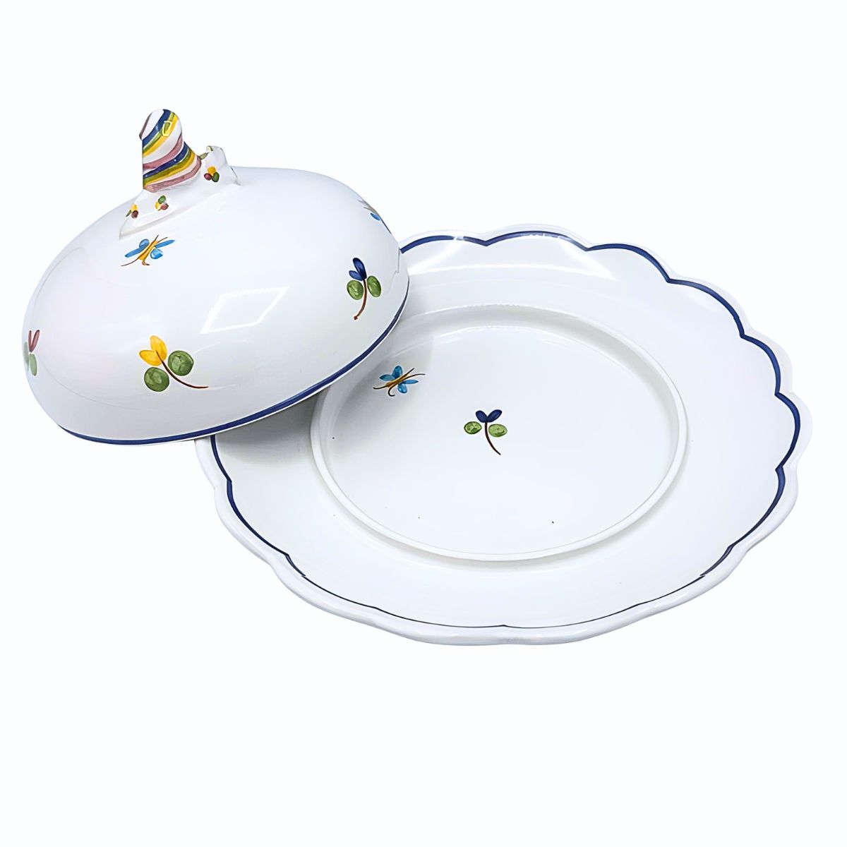 Faienceries D'Art de Malicorne Mille Fleurs Covered Butter/Cheese Dish - Retired