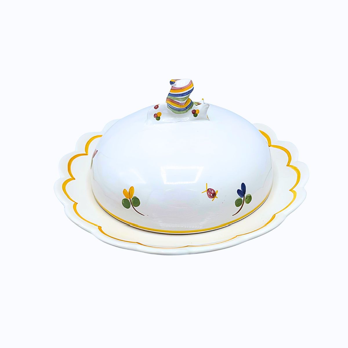 Faienceries D'Art de Malicorne Mille Fleurs Covered Butter/Cheese Dish - Retired