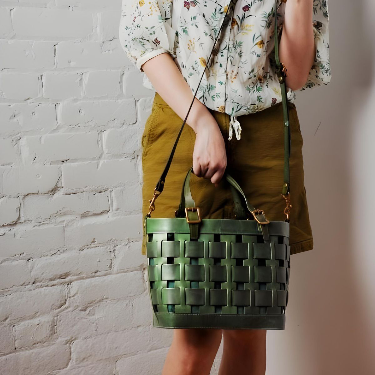 Uppdoo Venture Basket Tote - Pine