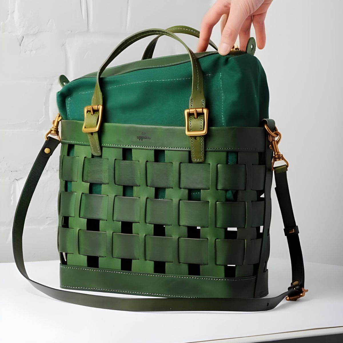 Uppdoo Venture Basket Tote - Pine