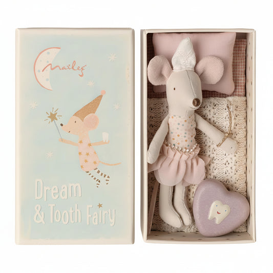 Maileg Tooth Fairy Mouse, Little Sister in Matchbox