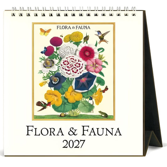 Cavallini Flora & Fauna 2027 Desk Calendar