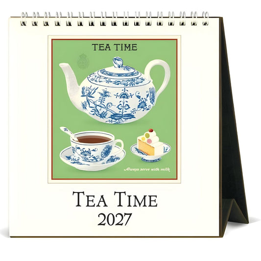 Cavallini Tea Time 2027 Desk Calendar