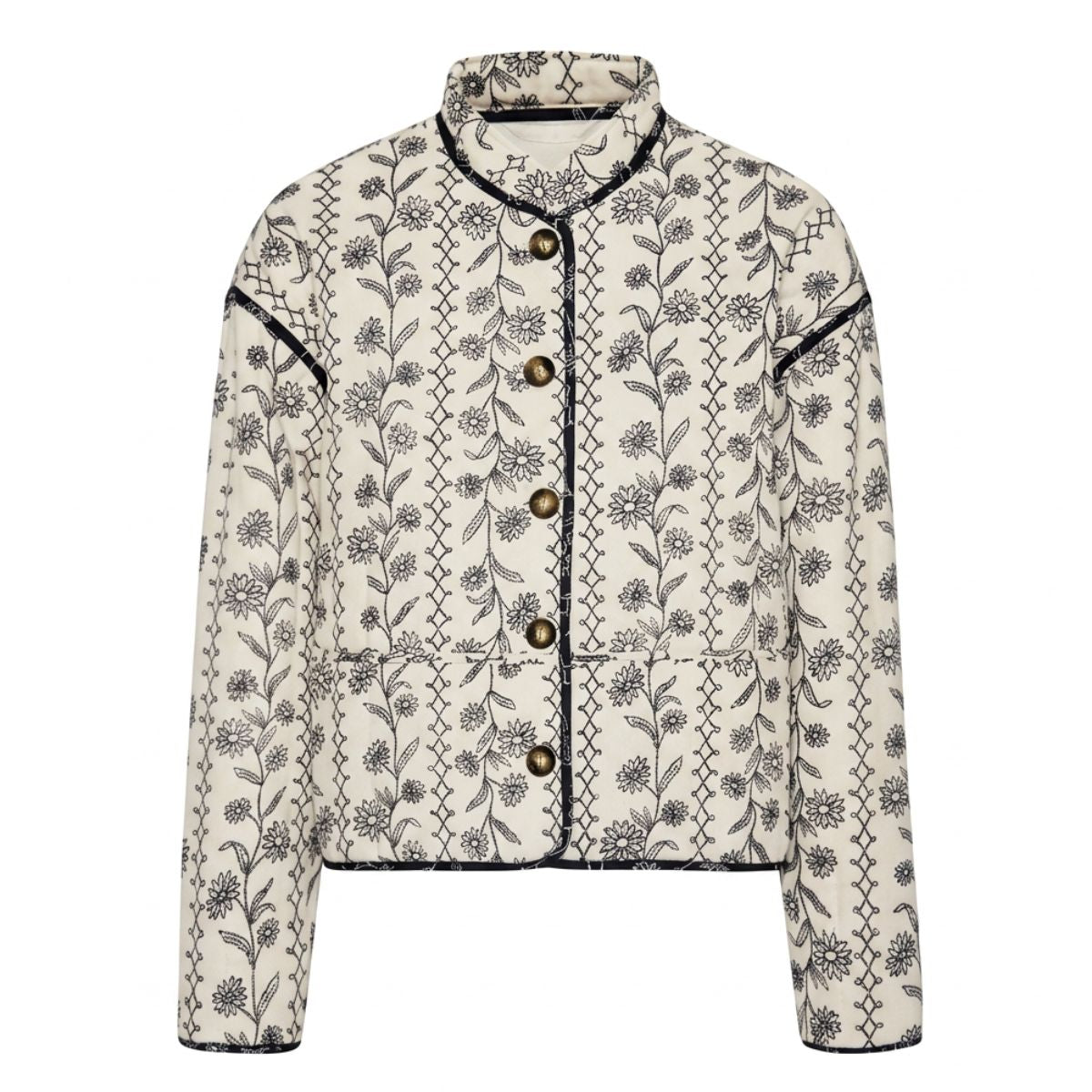 Ilse Jacobsen Short Padded Jacket - White Wildflower