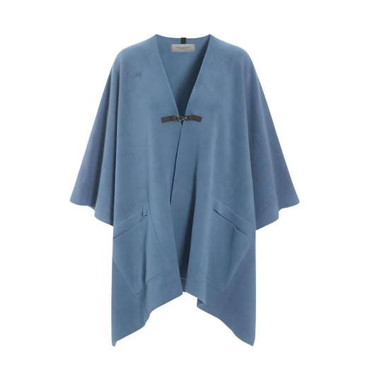 Henriette Steffensen Copenhagen Slag Cape - Dusty Blue