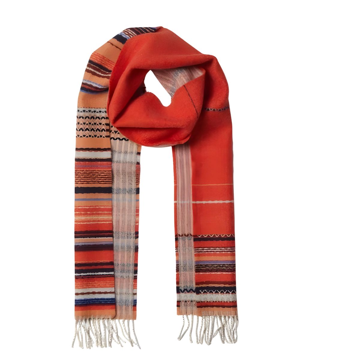 Wallace Sewell Lavanda Flame Lambswool Stripe Scarf