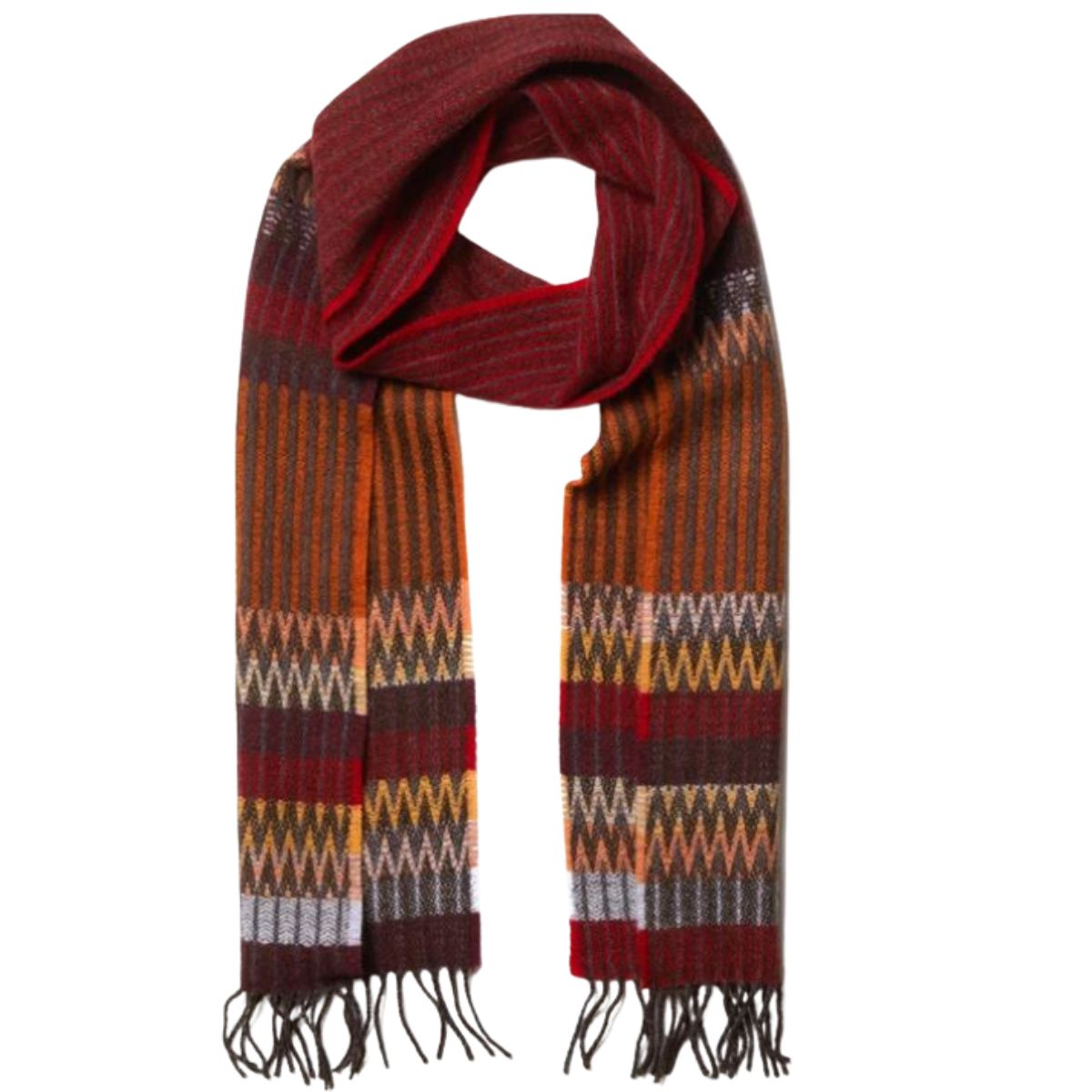 Wallace Sewell Edera Raspberry ALT Lambswool Texture Scarf