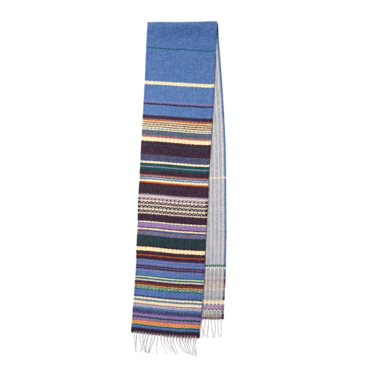 Wallace Sewell Lavanda Plum Lambswool Stripe Scarf