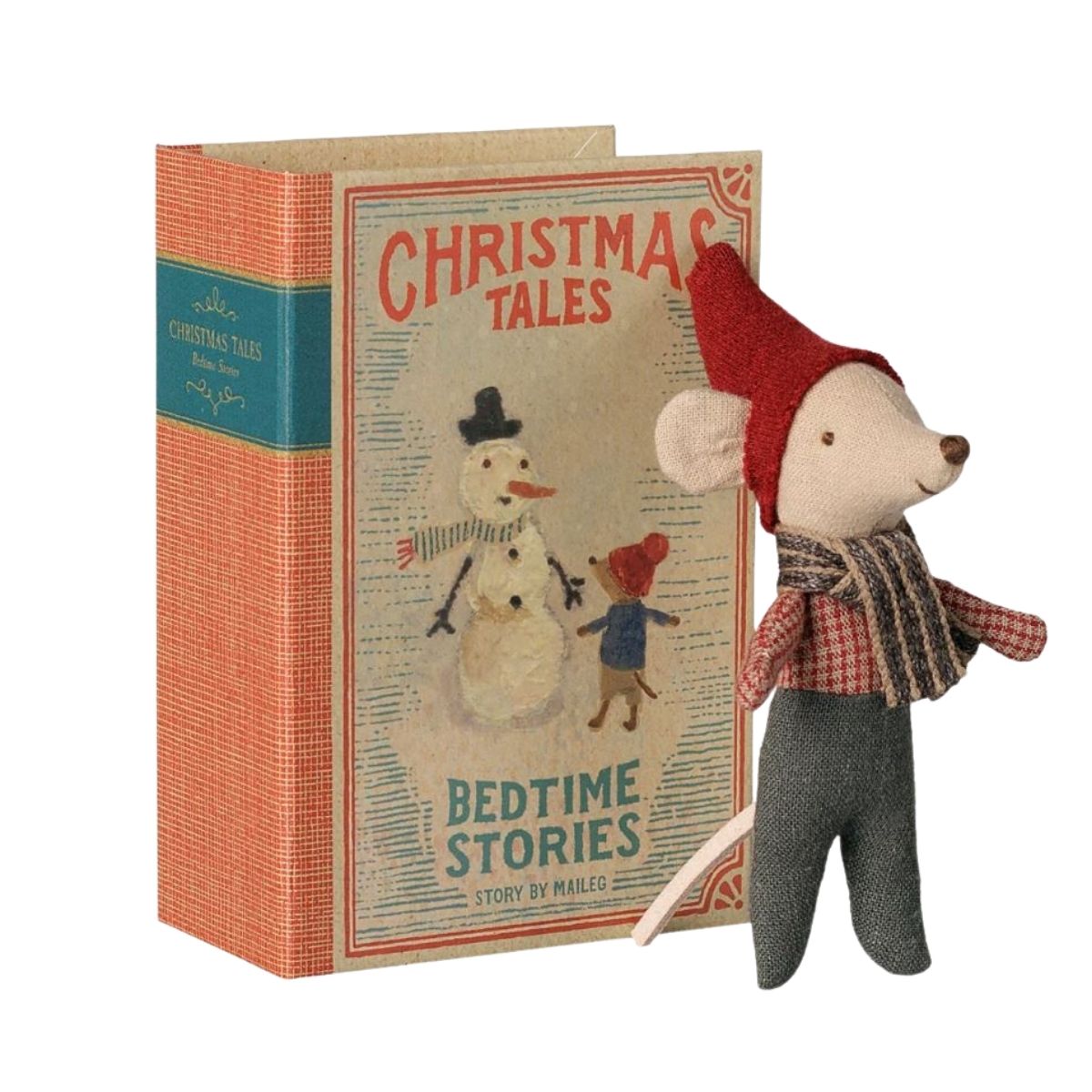 Maileg Christmas Mouse, Baby in Book