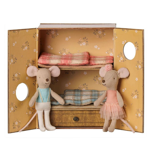 Maileg Ballet Mice in Dance Studio, Little Sister & Brother