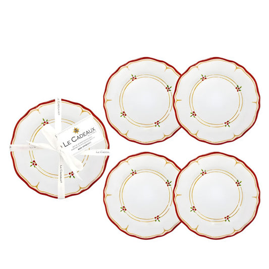 Le Cadeaux Natale Melamine Appetizer Plate 6.5" (Set of 4)