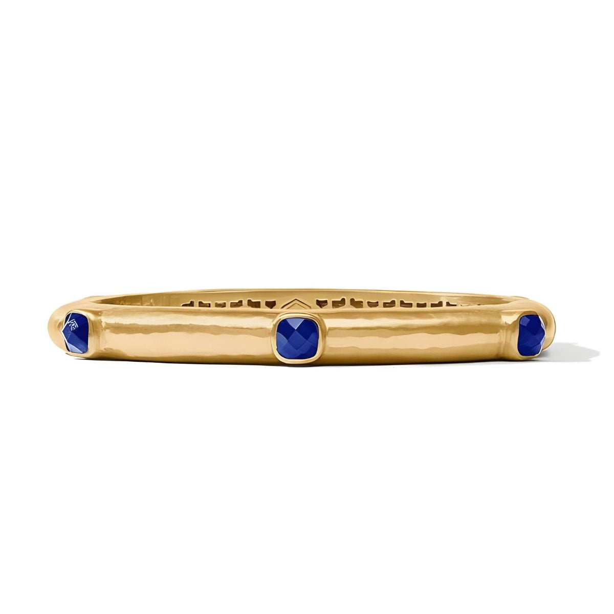 Julie Vos Catalina Stone Hinge Bangle - Iridescent Sapphire Blue
