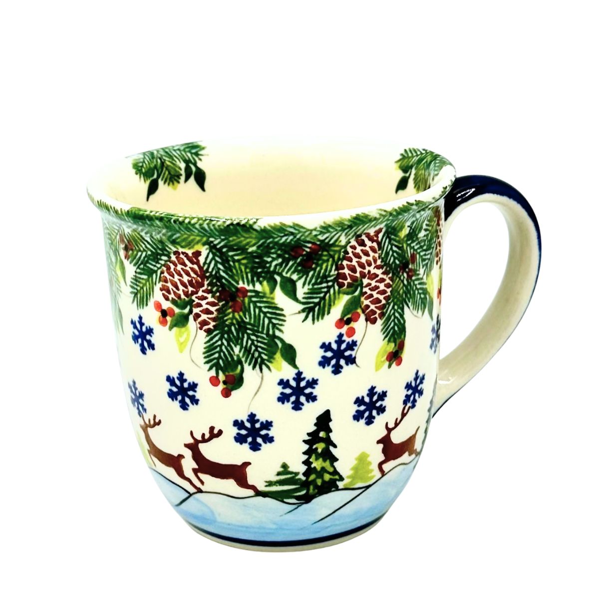 Polish Pottery Large Winter Viking Mug