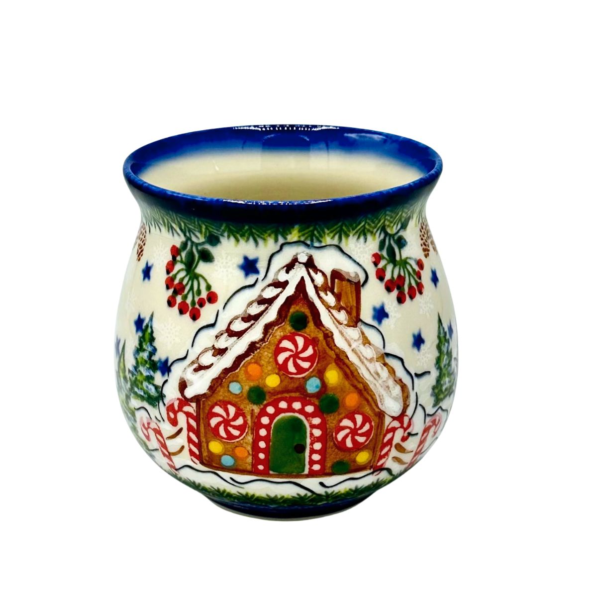 Polish Pottery Gingerbread House XL Bubble Mug