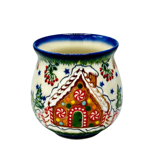 Polish Pottery Gingerbread House XL Bubble Mug