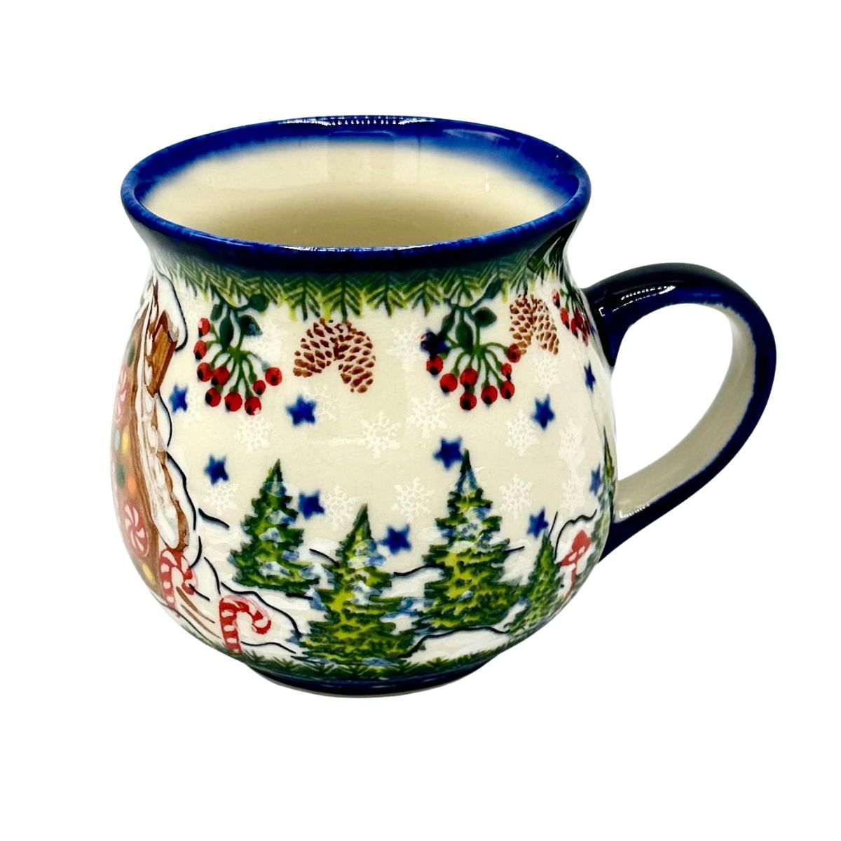 Polish Pottery Gingerbread House XL Bubble Mug