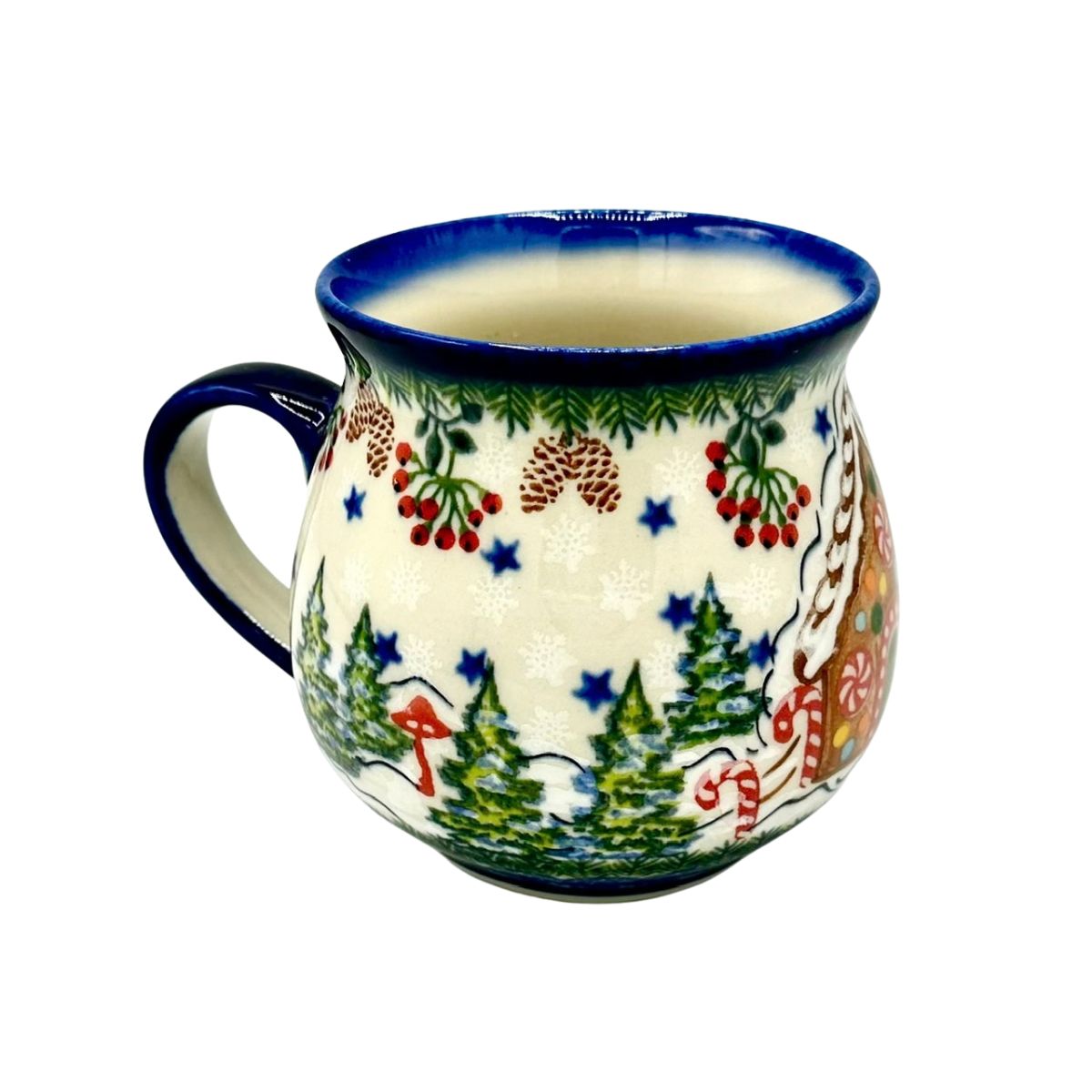Polish Pottery Gingerbread House XL Bubble Mug