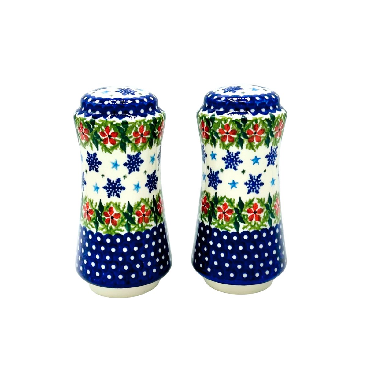Polish Pottery Snowflake Salt & Pepper