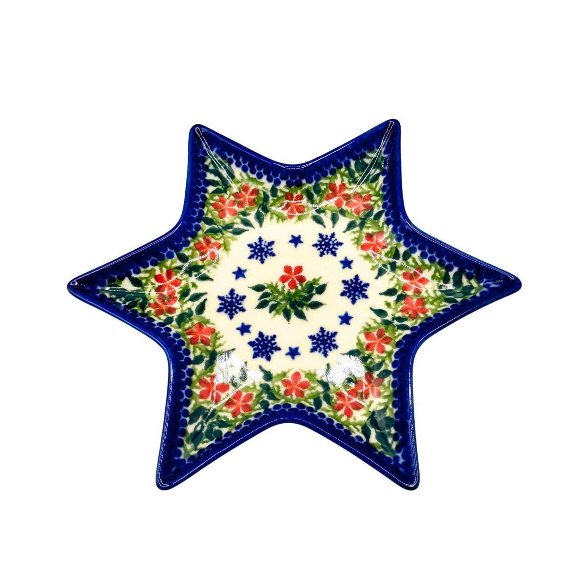 Polish Pottery Holiday Star Plate