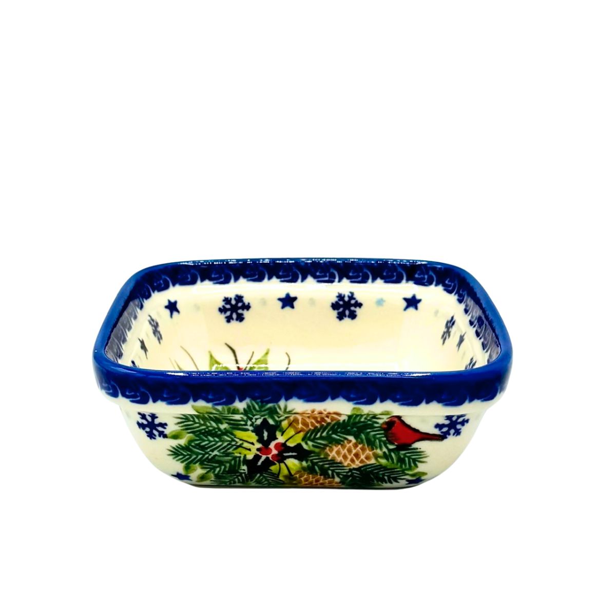 Polish Pottery Holiday Square Bowl
