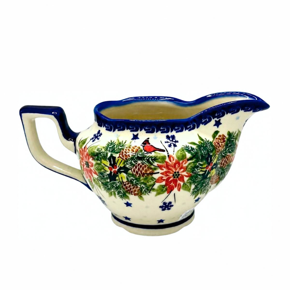 Polish Pottery Holiday Gravy Boat