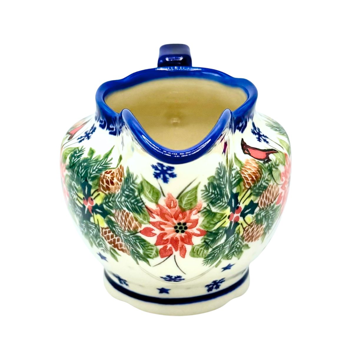Polish Pottery Holiday Gravy Boat
