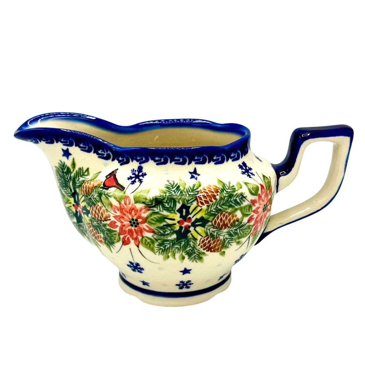 Polish Pottery Holiday Gravy Boat