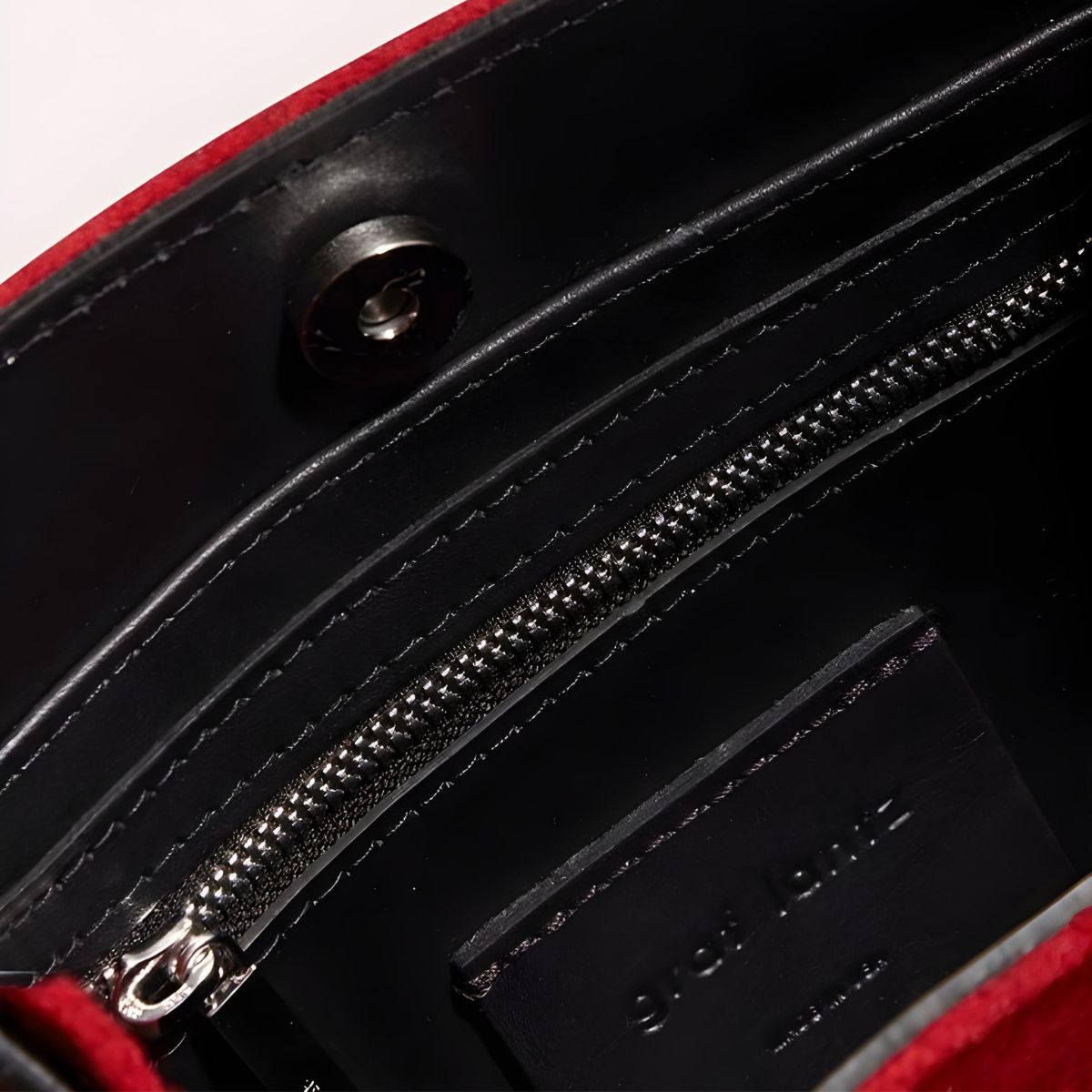 Graf Lantz Jaunt Merino Wool Mini Tote - Tobacco / Cherry Black