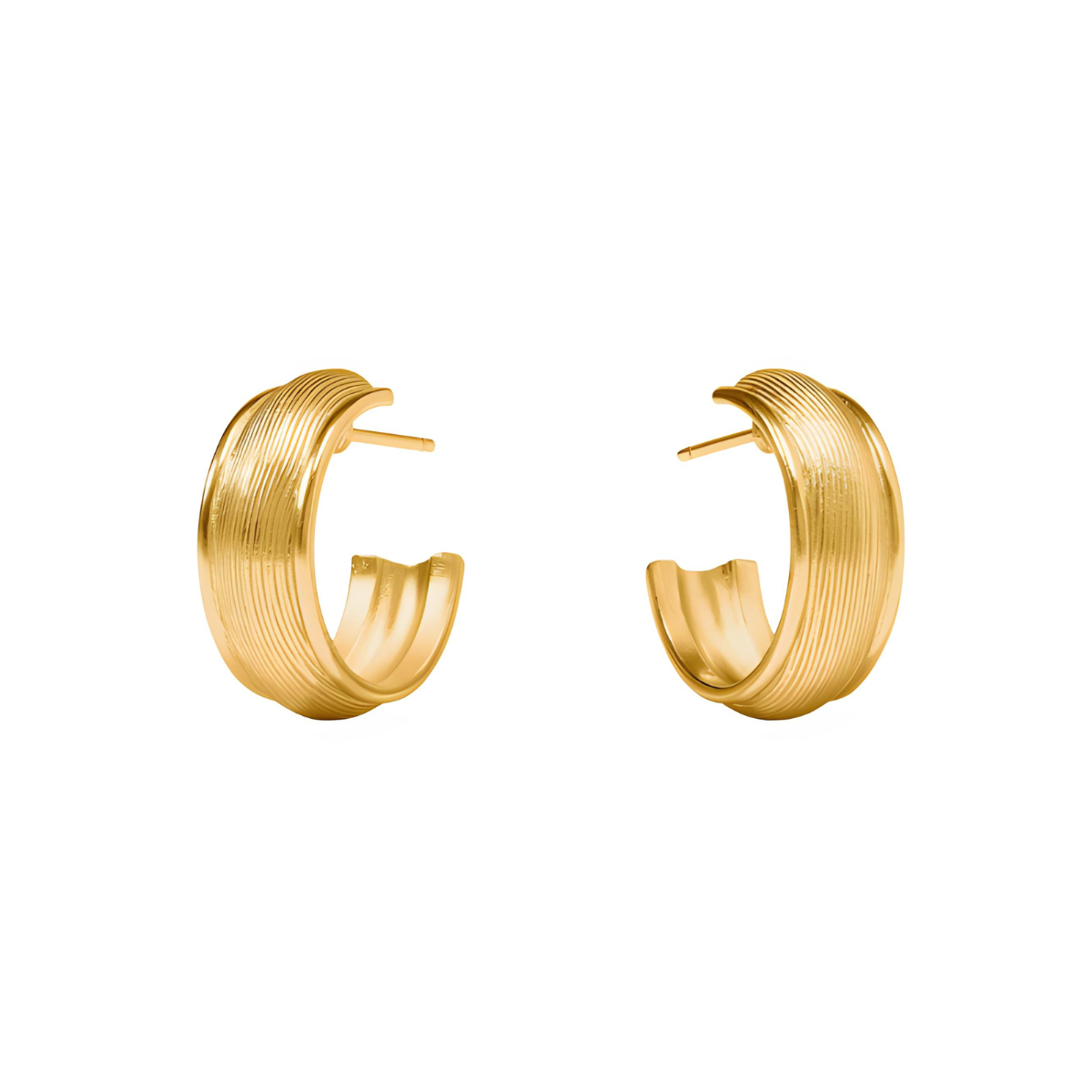 Julie Vos Cobblestone Gold Hoop Earrings - Small