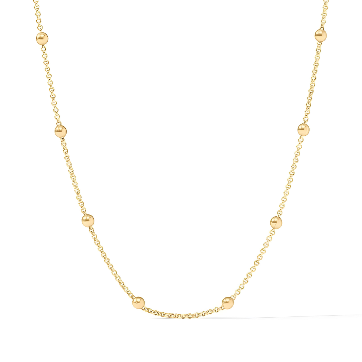 Julie Vos Solara Delicate Station Gold Necklace - 18.5"